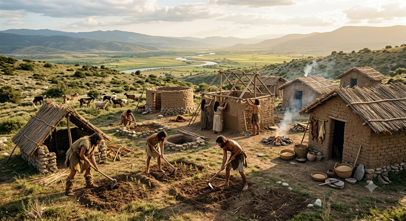 ​The Dawn of Settlement: How Early Farmers Built the First Villages