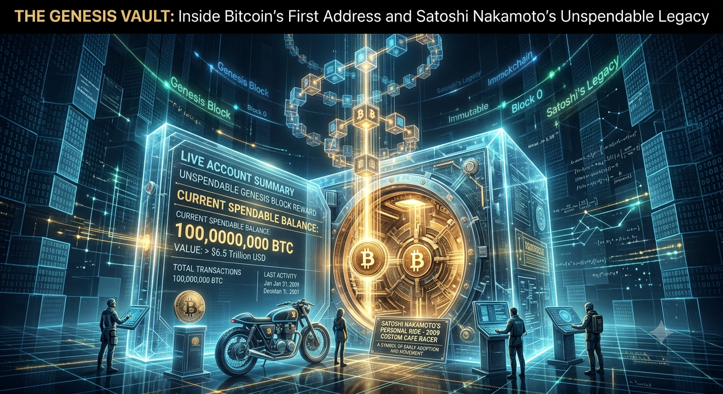 The Genesis Vault: Inside Bitcoin’s First Address and Satoshi Nakamoto’s Unspendable Legacy
